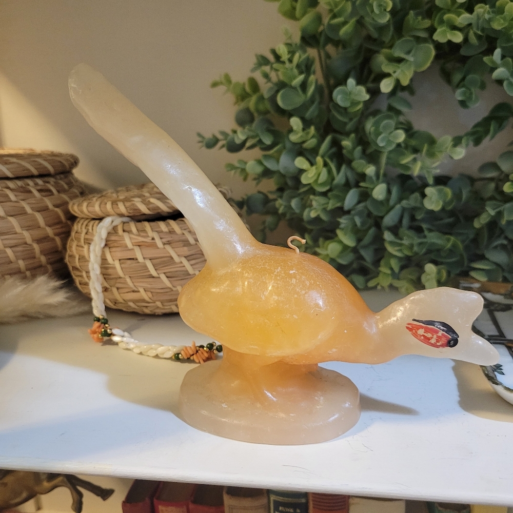 Roadrunner Vintage Bird Candle Southwest Figurine Never Burned